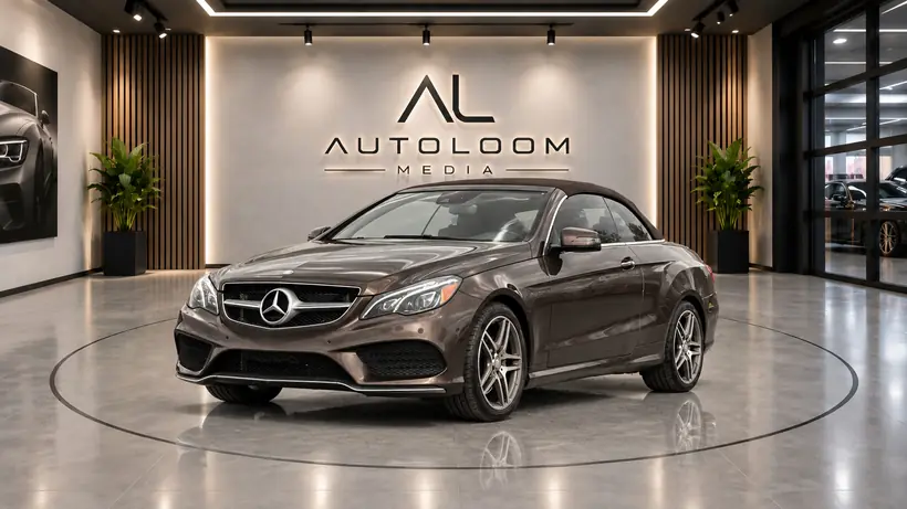 A Mercedes-Benz E-Class Cabriolet processed by AutoLoom — the AutoLoom result
