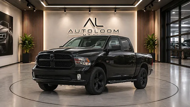The same truck presented in an AutoLoom indoor showroom environment